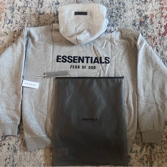 Fear of God Essentials Dark Oat Gray Hoodie - Picture 8 of 8